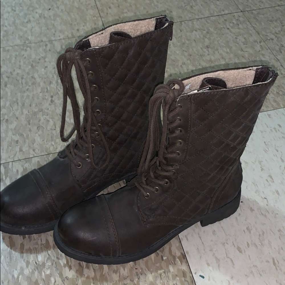 Brown Combat Boots